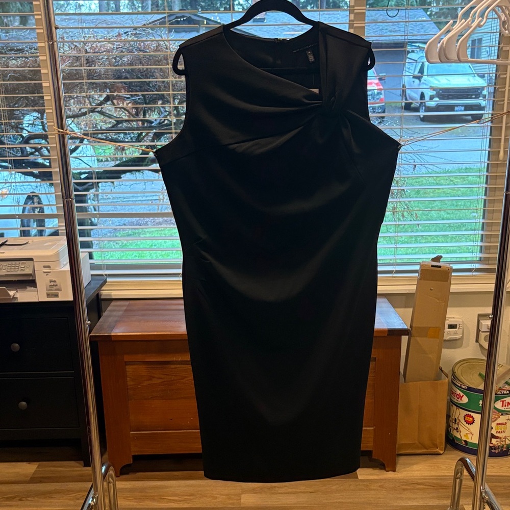 White House Black Market Black Midi Dress